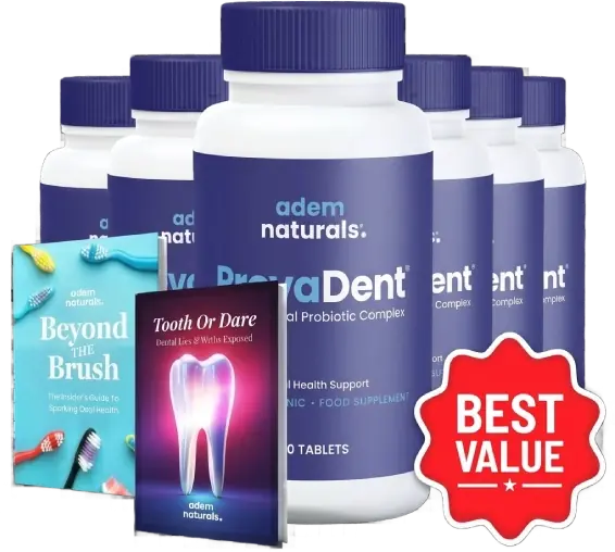 ProvaDent 6-bottle package with 2 bonus e-books